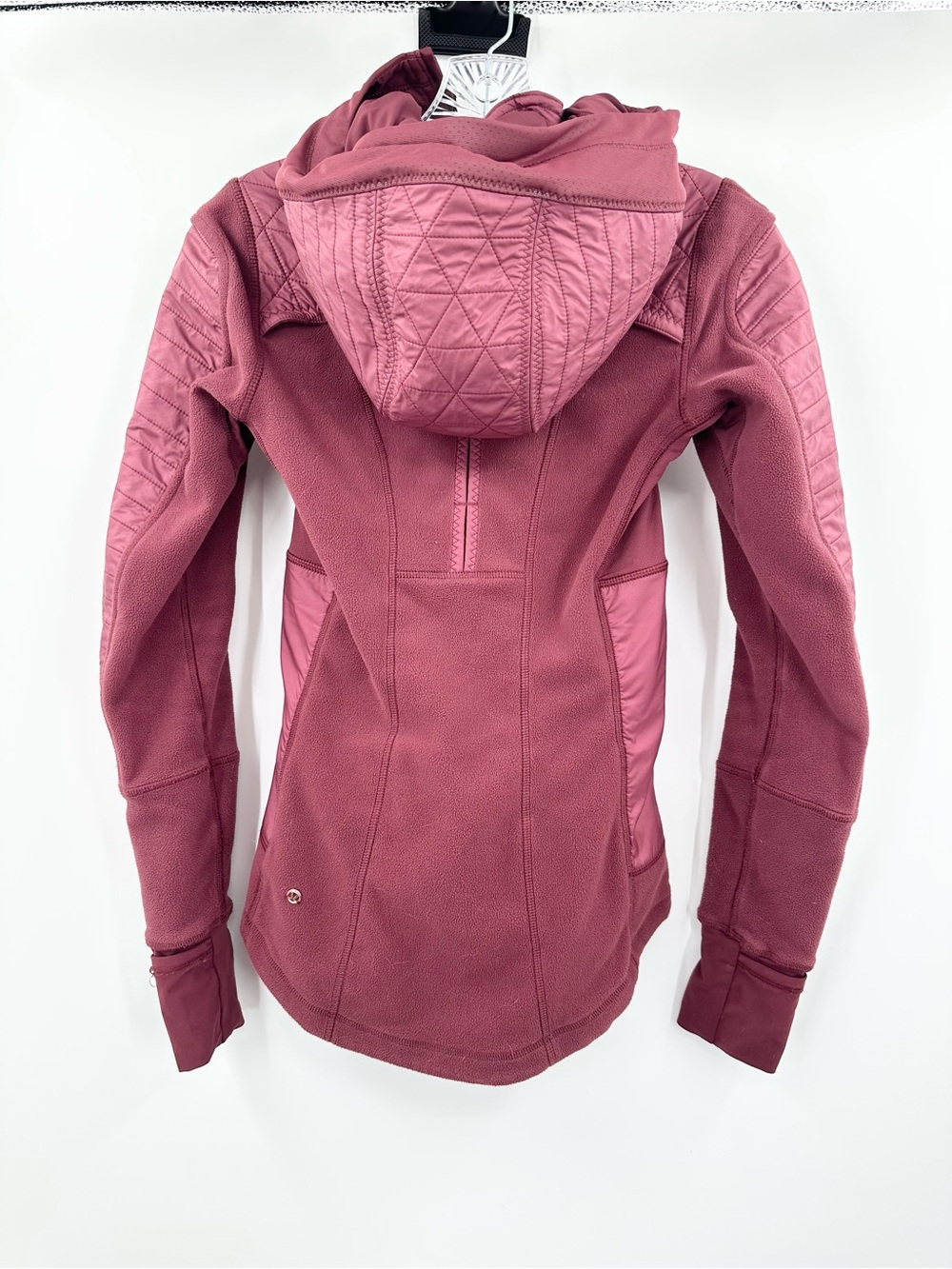 Lululemon Fleecy Keen Jacket W/ Removable Hood Wine Berry,‎ Size 2 - Picture 2 of 7